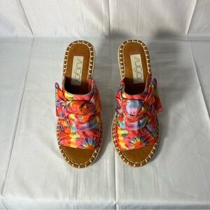 Sugar Womens Hundreds Tie Dye Espadrilles Wedges Shoes
